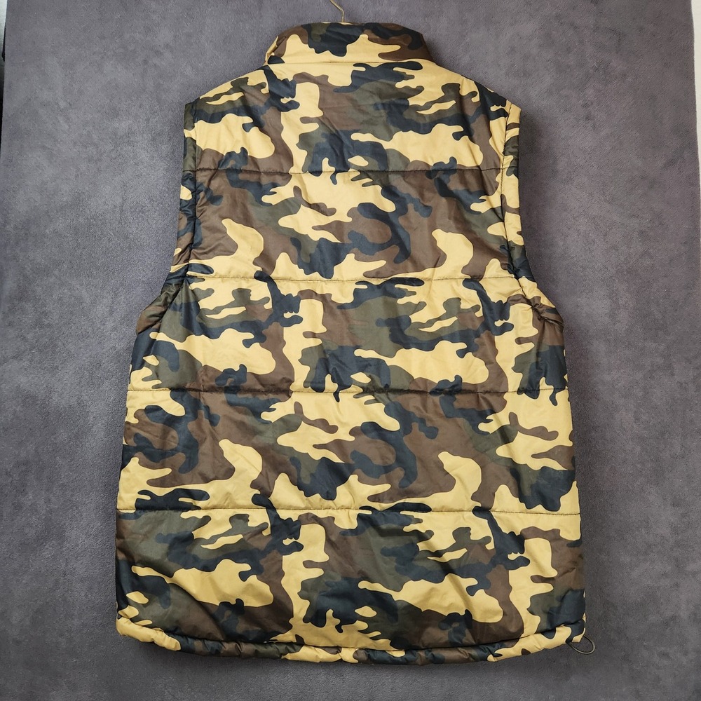PJ Mark Camouflage Puffer Vest Mens‎ Extra Large XL Sleeveless Jacket Camo - Picture 2 of 8